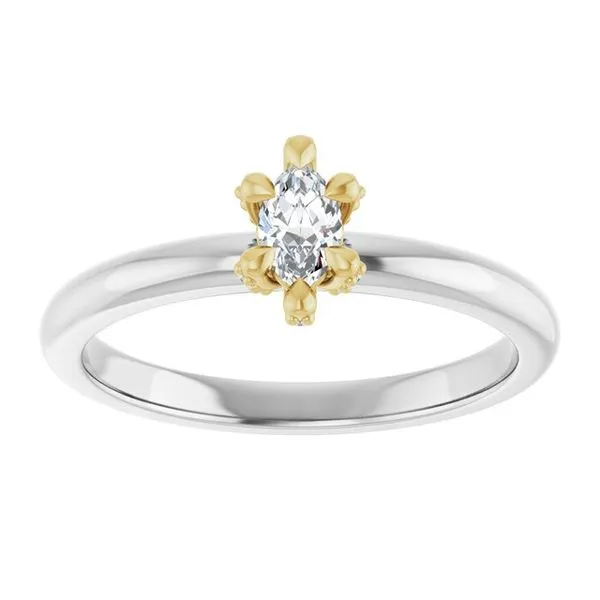 Claw-Prong Accented Engagement Ring Image 3 Don's Jewelry & Design Washington, IA