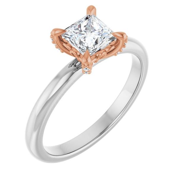 Claw-Prong Accented Engagement Ring