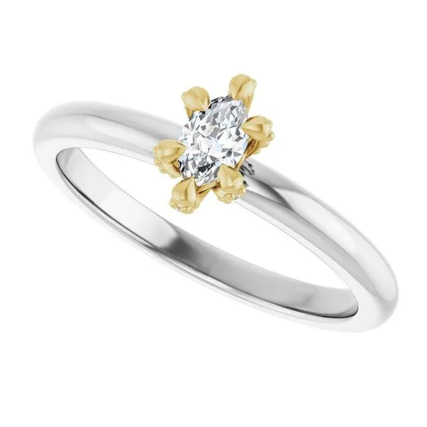 Claw-Prong Accented Engagement Ring Image 5 Futer Bros Jewelers York, PA