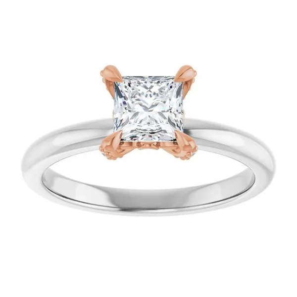 Claw-Prong Accented Engagement Ring Image 3 Vulcan's Forge LLC KANSAS CITY, MO