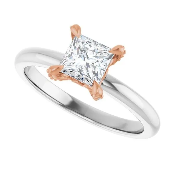 Claw-Prong Accented Engagement Ring Image 5 Banks Jewelers Burnsville, NC
