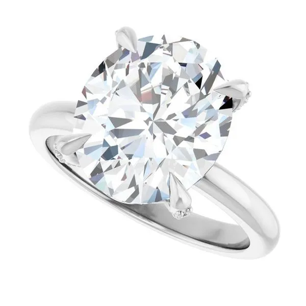 Claw-Prong Accented Engagement Ring Image 5 Don's Jewelry & Design Washington, IA