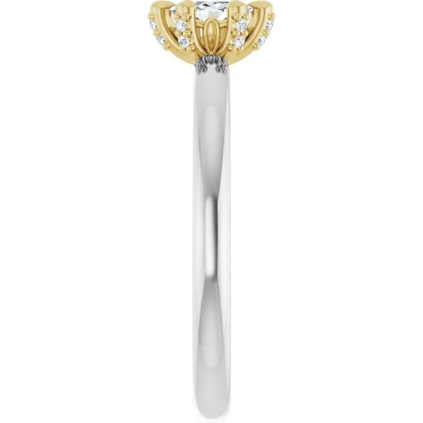 Claw-Prong Accented Engagement Ring Image 4 Vulcan's Forge LLC KANSAS CITY, MO