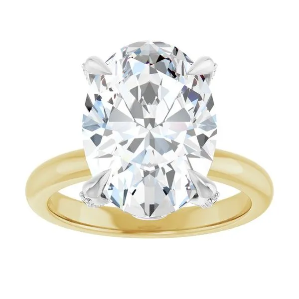 Claw-Prong Accented Engagement Ring Image 3 JF Jones Jewelers Rochester, NY