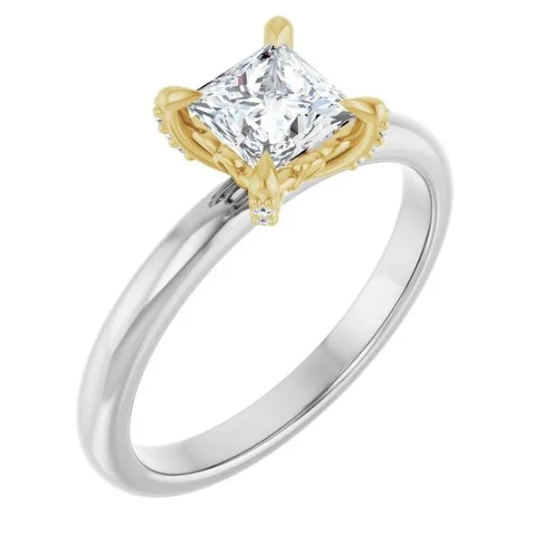 Claw-Prong Accented Engagement Ring