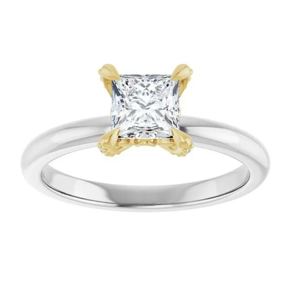 Claw-Prong Accented Engagement Ring Image 3 The Jewelry Source El Segundo, CA