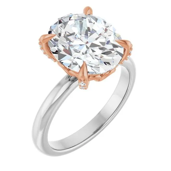 Claw-Prong Accented Engagement Ring