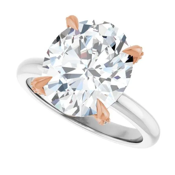 Claw-Prong Accented Engagement Ring Image 5 Raleigh Diamond Fine Jewelry Raleigh, NC