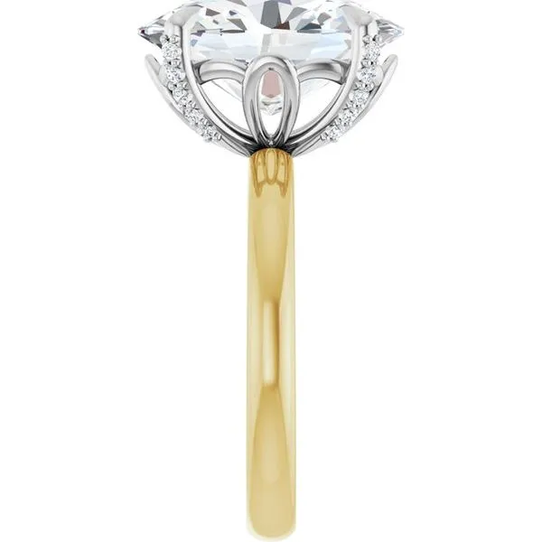 Claw-Prong Accented Engagement Ring Image 4 Stuart Benjamin & Co. Jewelry Designs San Diego, CA
