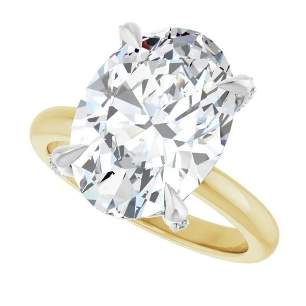 Claw-Prong Accented Engagement Ring Image 5 Natale Jewelers Sewell, NJ