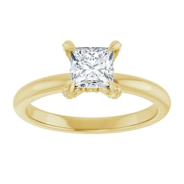 Claw-Prong Accented Engagement Ring Image 3 House of Silva Wooster, OH