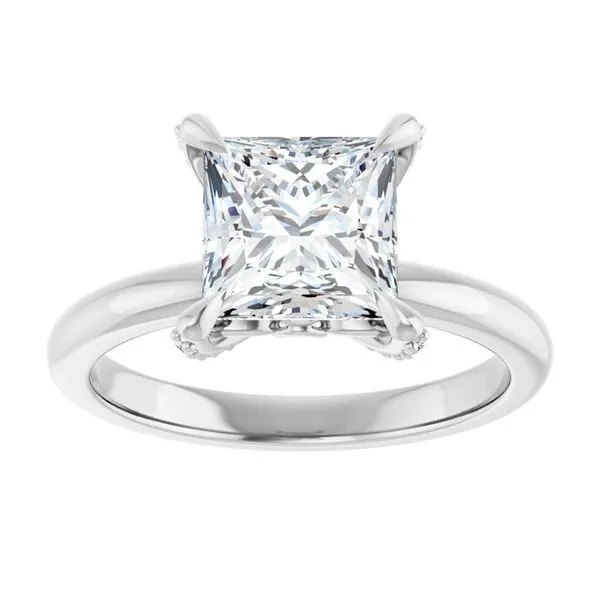 Claw-Prong Accented Engagement Ring Image 3 Mark Jewellers La Crosse, WI