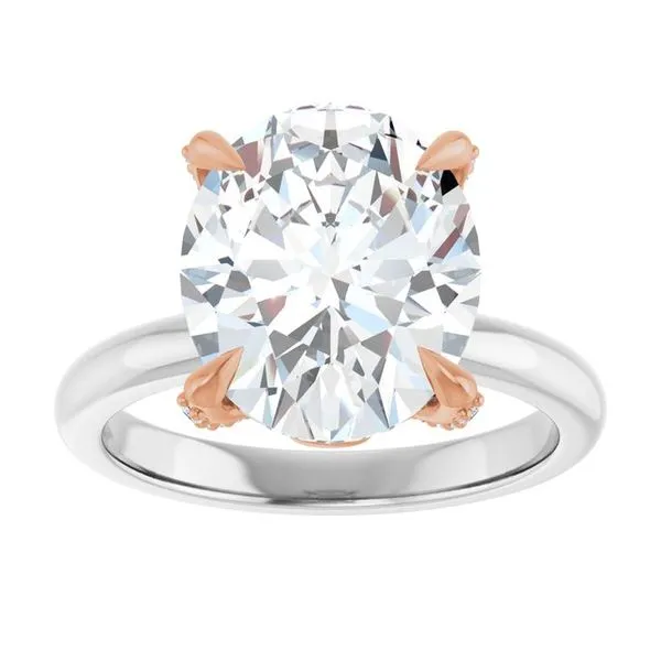 Claw-Prong Accented Engagement Ring Image 3 Raleigh Diamond Fine Jewelry Raleigh, NC