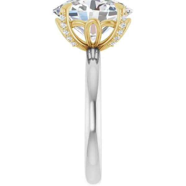 Claw-Prong Accented Engagement Ring Image 4 Vulcan's Forge LLC KANSAS CITY, MO