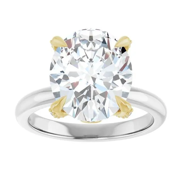 Claw-Prong Accented Engagement Ring Image 3 Austin's Fine Diamonds & Jewelry Lyndhurst, NJ