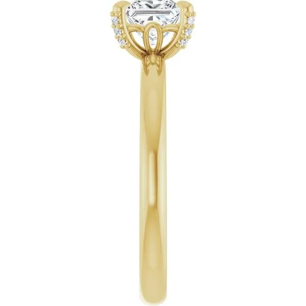 Claw-Prong Accented Engagement Ring Image 4 The Jewelry Source El Segundo, CA