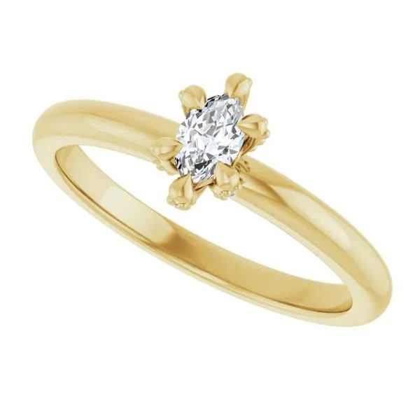 Claw-Prong Accented Engagement Ring Image 5 Arezzo Jewelers Elmwood Park, IL