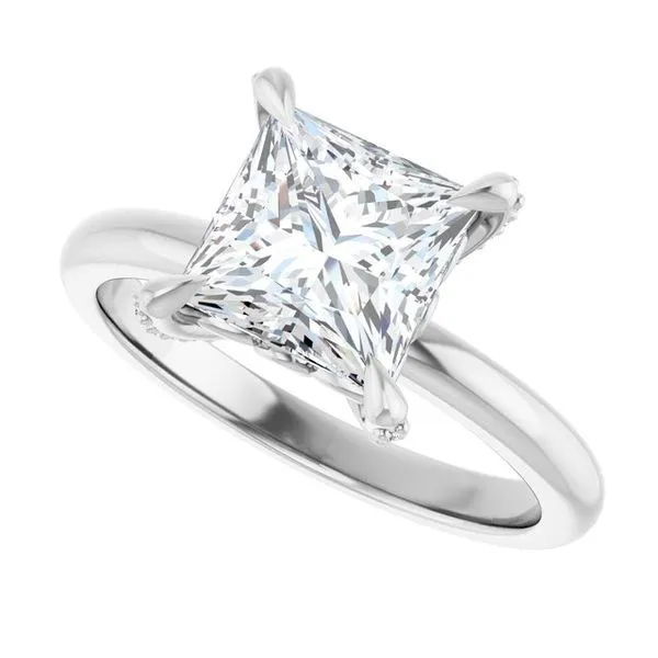 Claw-Prong Accented Engagement Ring Image 5 Clater Jewelers Louisville, KY