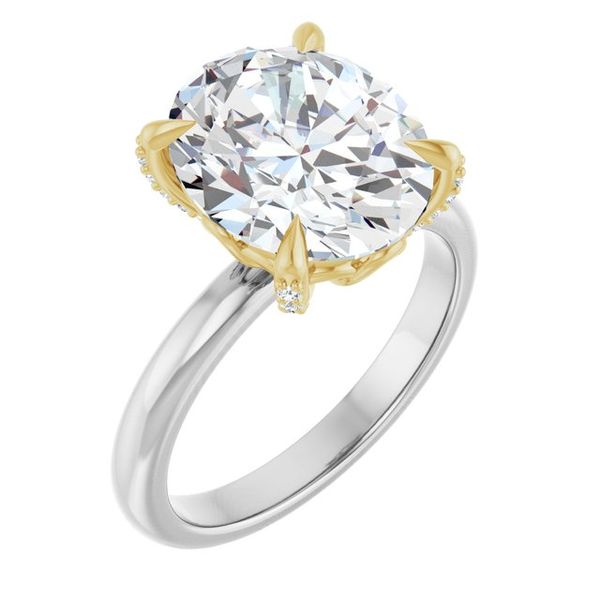 Claw-Prong Accented Engagement Ring