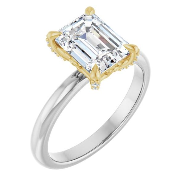 Claw-Prong Accented Engagement Ring