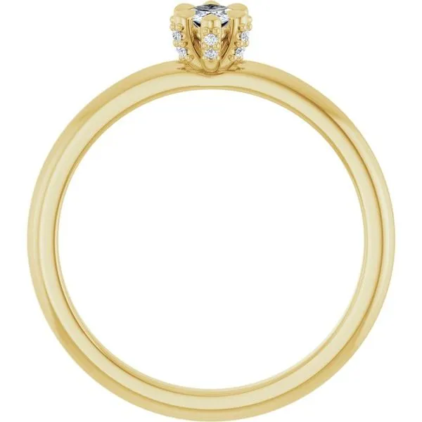 Claw-Prong Accented Engagement Ring Image 2 Jimmy Smith Jewelers Decatur, AL