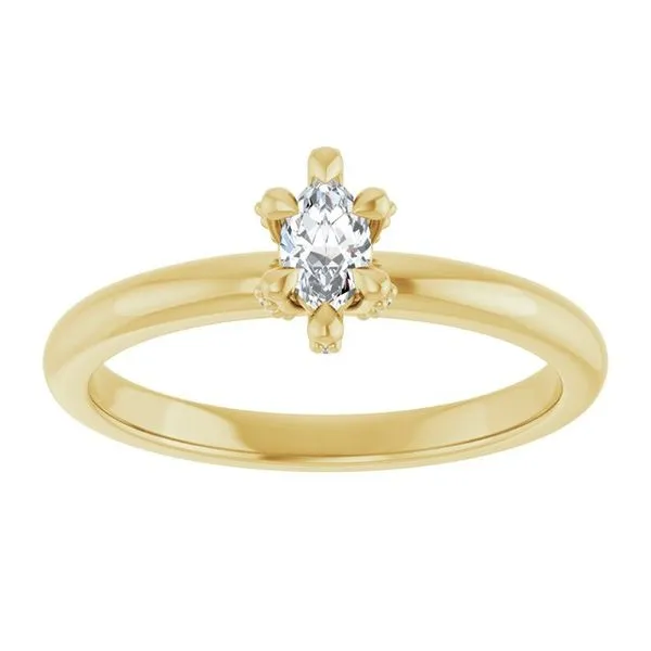 Claw-Prong Accented Engagement Ring Image 3 Futer Bros Jewelers York, PA