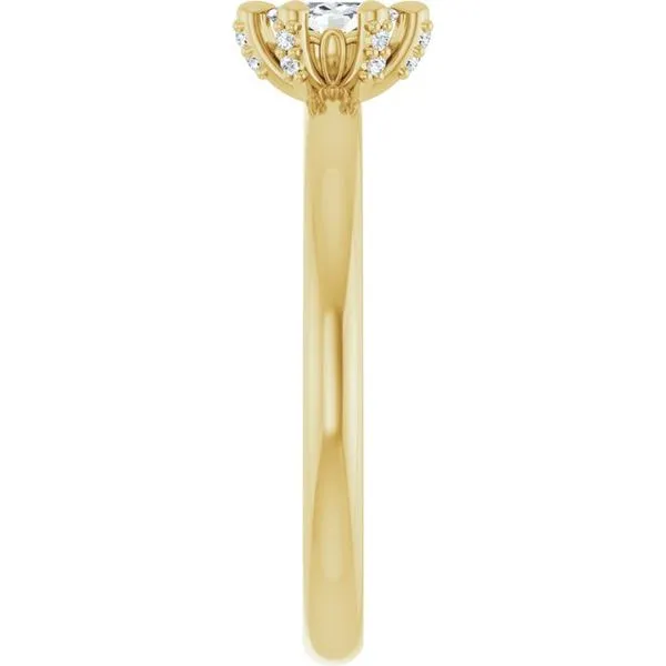 Claw-Prong Accented Engagement Ring Image 4 The Jewelry Source El Segundo, CA