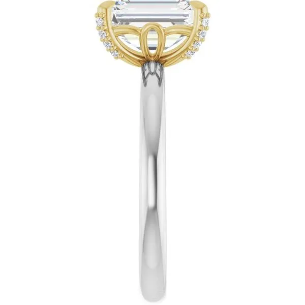 Claw-Prong Accented Engagement Ring Image 4 Ocean View Jewelers Millville, DE