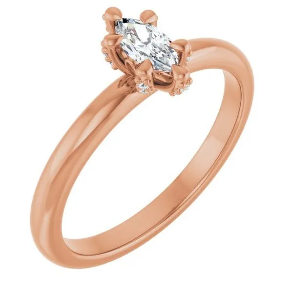 Claw-Prong Accented Engagement Ring Austin's Fine Diamonds & Jewelry Lyndhurst, NJ