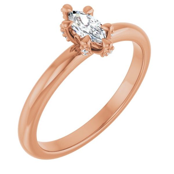 Claw-Prong Accented Engagement Ring