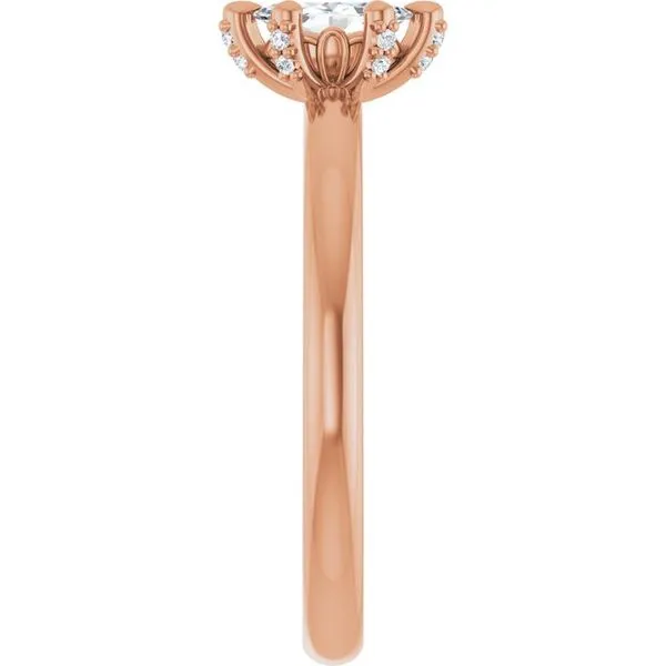 Claw-Prong Accented Engagement Ring Image 4 Ocean View Jewelers Millville, DE