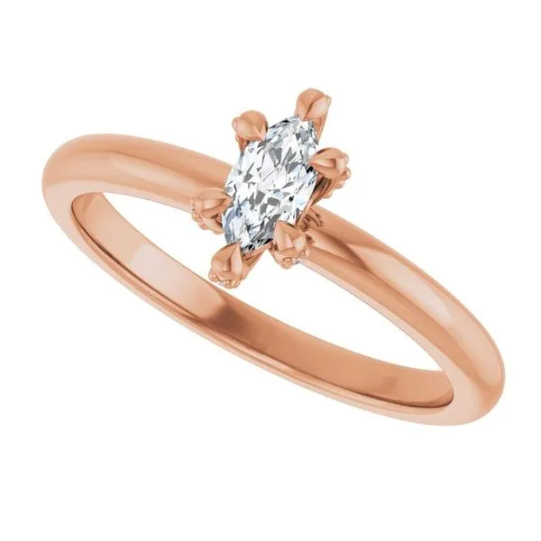 Claw-Prong Accented Engagement Ring Image 5 Ocean View Jewelers Millville, DE