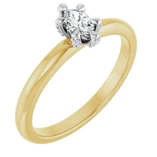 Claw-Prong Accented Engagement Ring Clater Jewelers Louisville, KY
