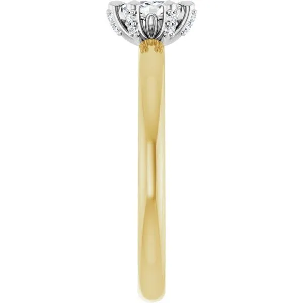 Claw-Prong Accented Engagement Ring Image 4 Vulcan's Forge LLC KANSAS CITY, MO