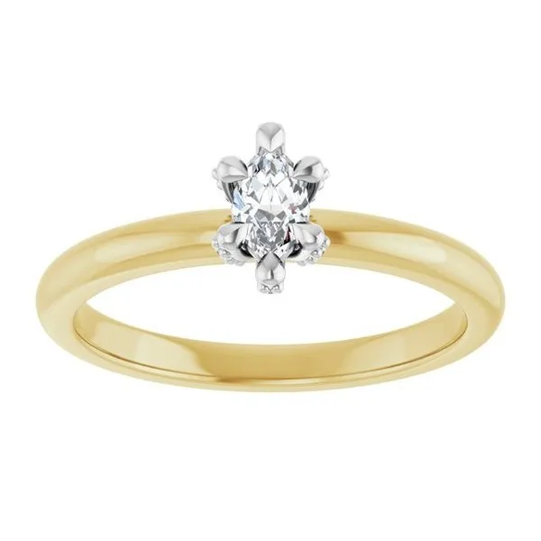 Claw-Prong Accented Engagement Ring Image 3 J. Thomas Jewelers Rochester Hills, MI