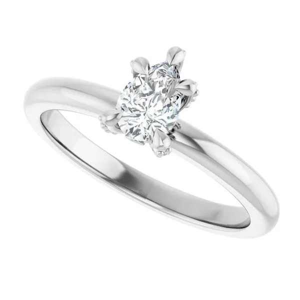 Claw-Prong Accented Engagement Ring Image 5 J. West Jewelers Round Rock, TX