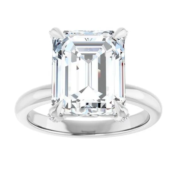 Claw-Prong Accented Engagement Ring Image 3 Redlands Jewelers Redlands, CA