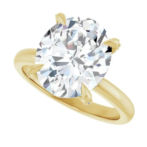 Claw-Prong Accented Engagement Ring Image 5 Stuart Benjamin & Co. Jewelry Designs San Diego, CA