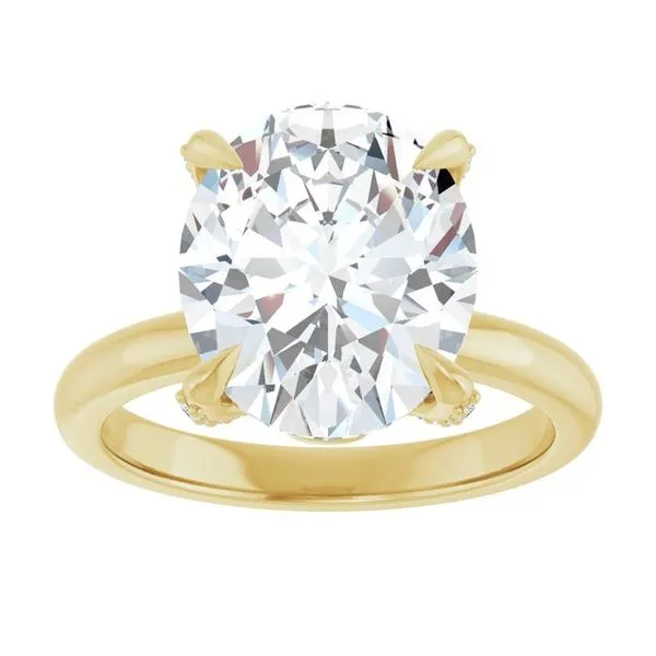 Claw-Prong Accented Engagement Ring Image 3 Stuart Benjamin & Co. Jewelry Designs San Diego, CA
