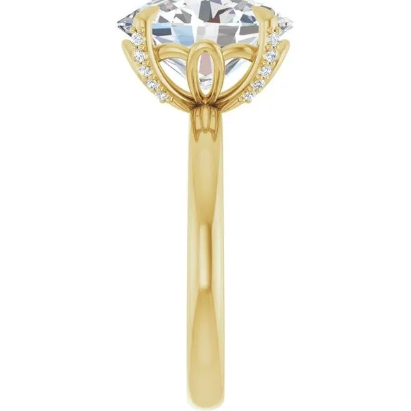Claw-Prong Accented Engagement Ring Image 4 Stuart Benjamin & Co. Jewelry Designs San Diego, CA