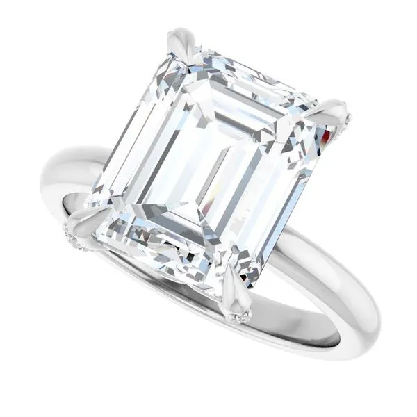 Claw-Prong Accented Engagement Ring Image 5 JF Jones Jewelers Rochester, NY