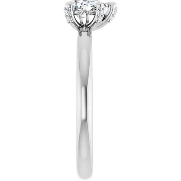 Claw-Prong Accented Engagement Ring Image 4 Mark Jewellers La Crosse, WI