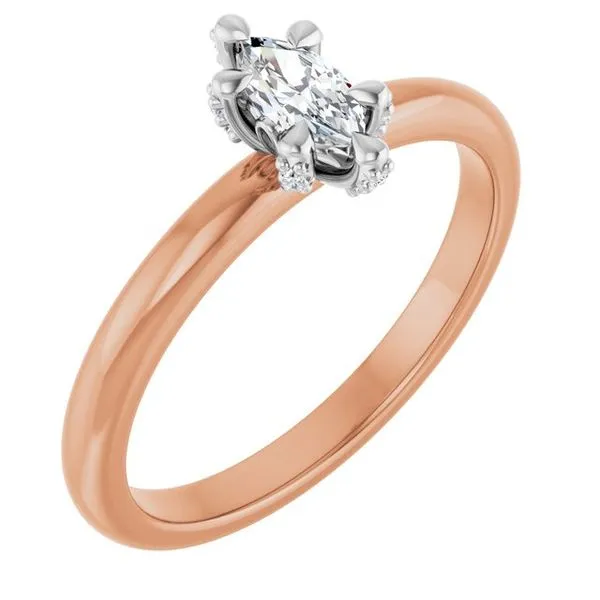 Claw-Prong Accented Engagement Ring House of Silva Wooster, OH
