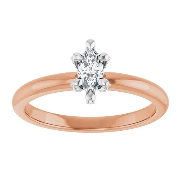 Claw-Prong Accented Engagement Ring Image 3 House of Silva Wooster, OH