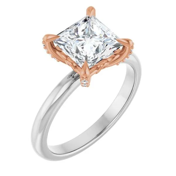 Claw-Prong Accented Engagement Ring Hudson Valley Goldsmith New Paltz, NY