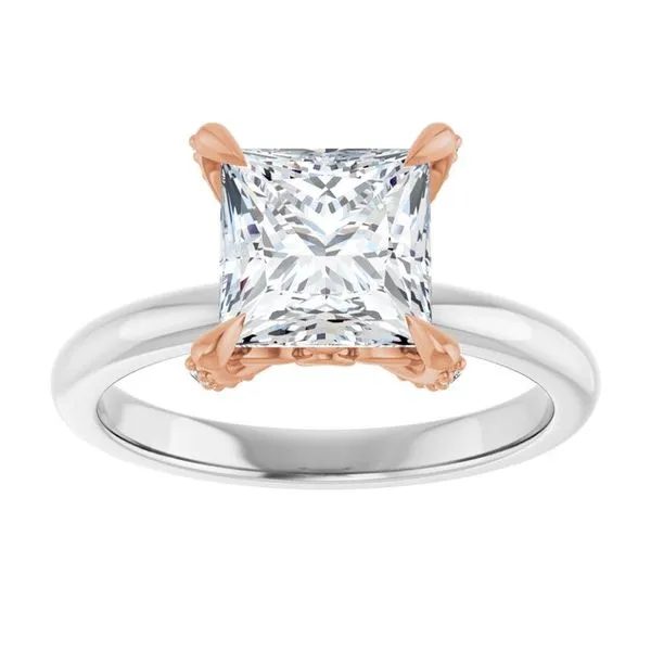 Claw-Prong Accented Engagement Ring Image 3 JF Jones Jewelers Rochester, NY