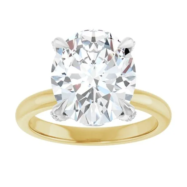 Claw-Prong Accented Engagement Ring Image 3 JF Jones Jewelers Rochester, NY