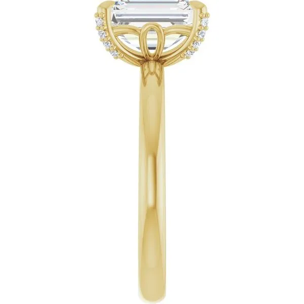 Claw-Prong Accented Engagement Ring Image 4 Stuart Benjamin & Co. Jewelry Designs San Diego, CA