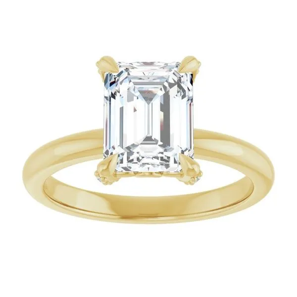 Claw-Prong Accented Engagement Ring Image 3 Raleigh Diamond Fine Jewelry Raleigh, NC