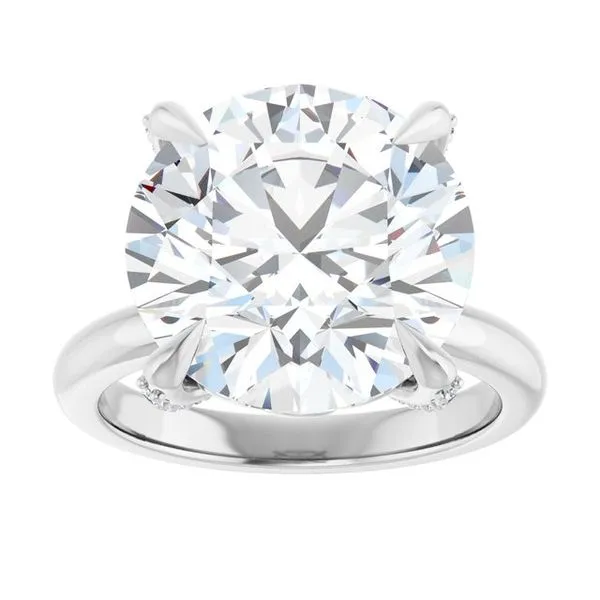 Claw-Prong Accented Engagement Ring Image 3 Arezzo Jewelers Elmwood Park, IL